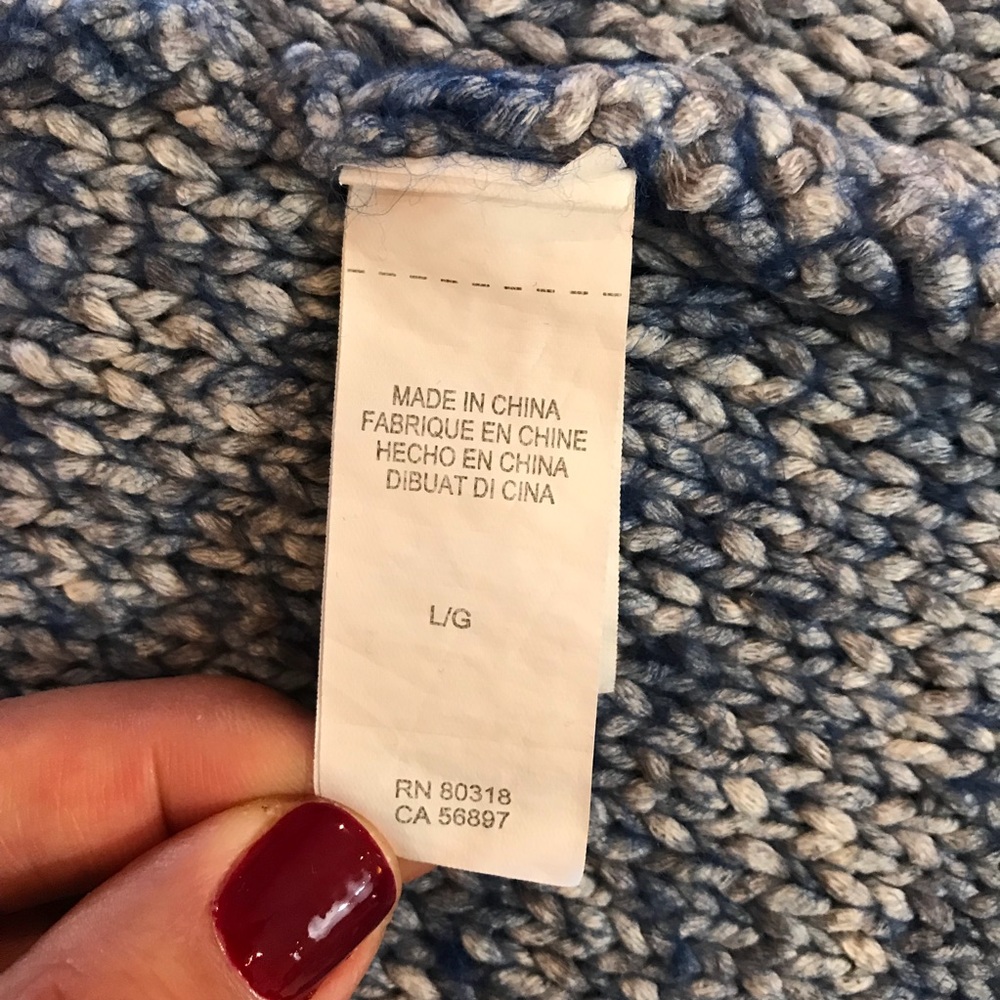 Lucky Brand Poncho Style Sweater Jacket Size L - Picture 6 of 8